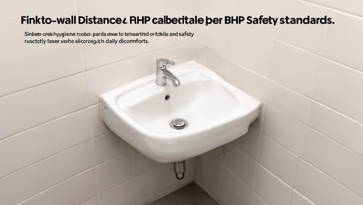 odległość umywalki od ściany bhp