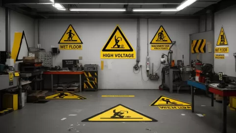 Znaki ostrzegawcze BHP Norma