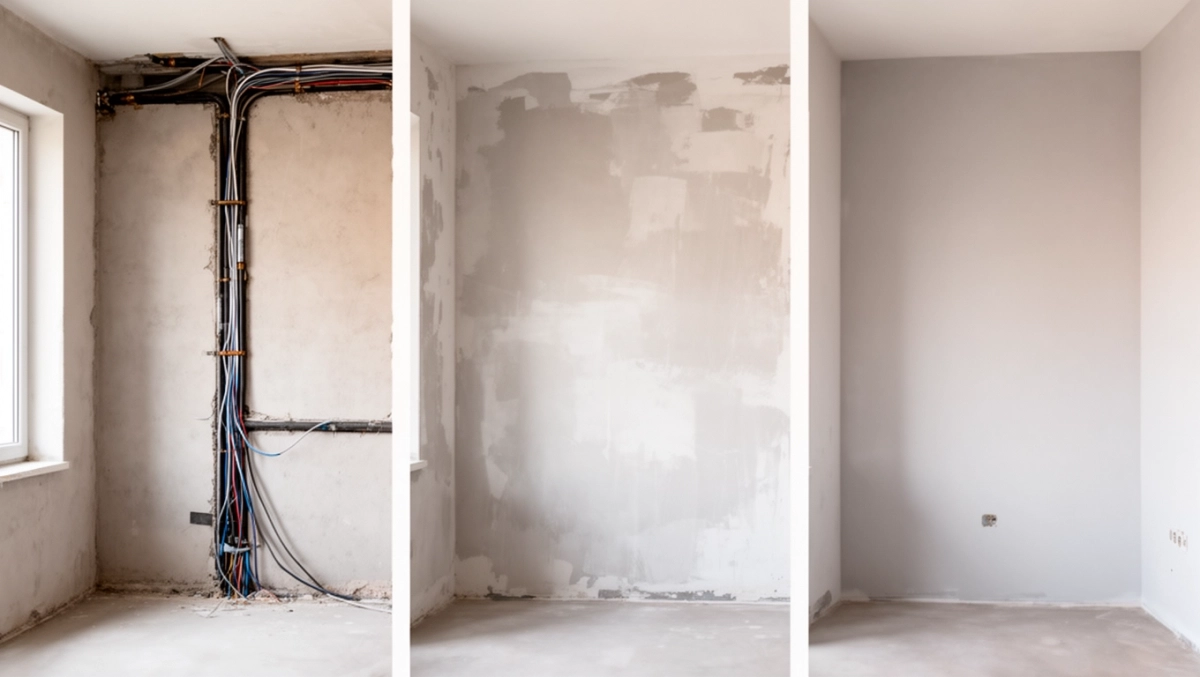 Wykończenie ścian wewnętrznych krok po kroku