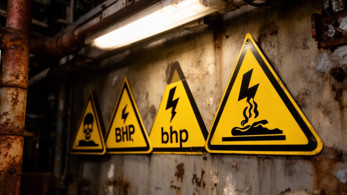 Znaki ostrzegawcze BHP z opisem