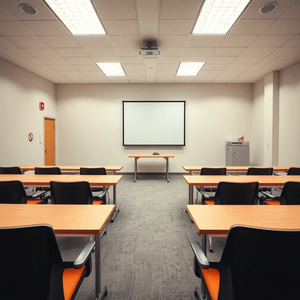 Sala szkoleniowa wymagania BHP